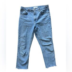 Topshop, straight leg jeans, cropped, size 10